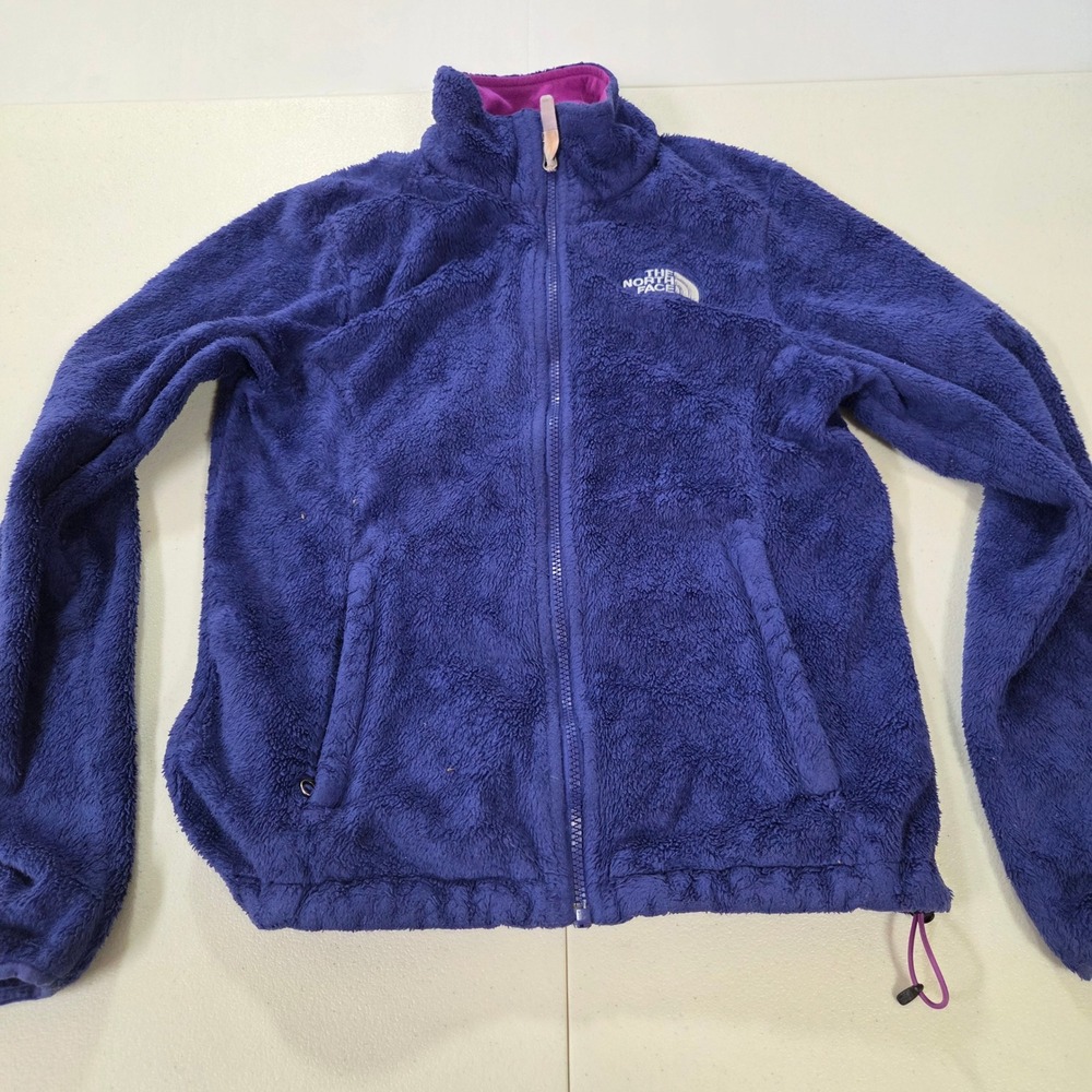 The North Face Osito Fleece Jacket Women Purple Full Zip High Pile Mock Neck